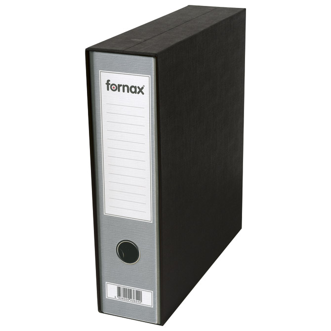 Registrator A4 širok Fornax Prestige srebrni  s škatlo