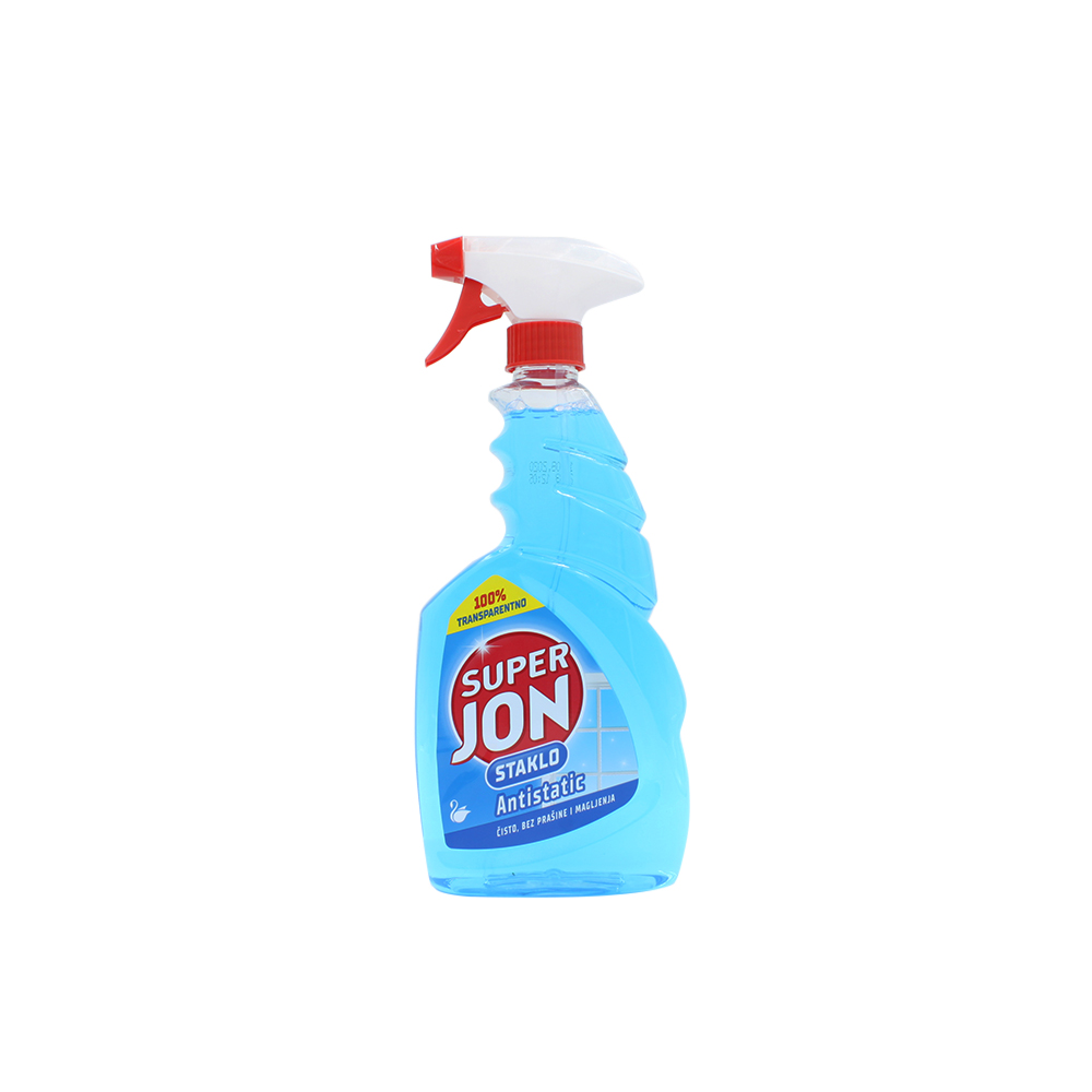 Sredstvo za čiščenje stekla s pumpico 650ml Super Jon antistaic