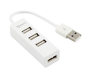 Usb razdelilnik 4xa mikro sbox h-204 bel