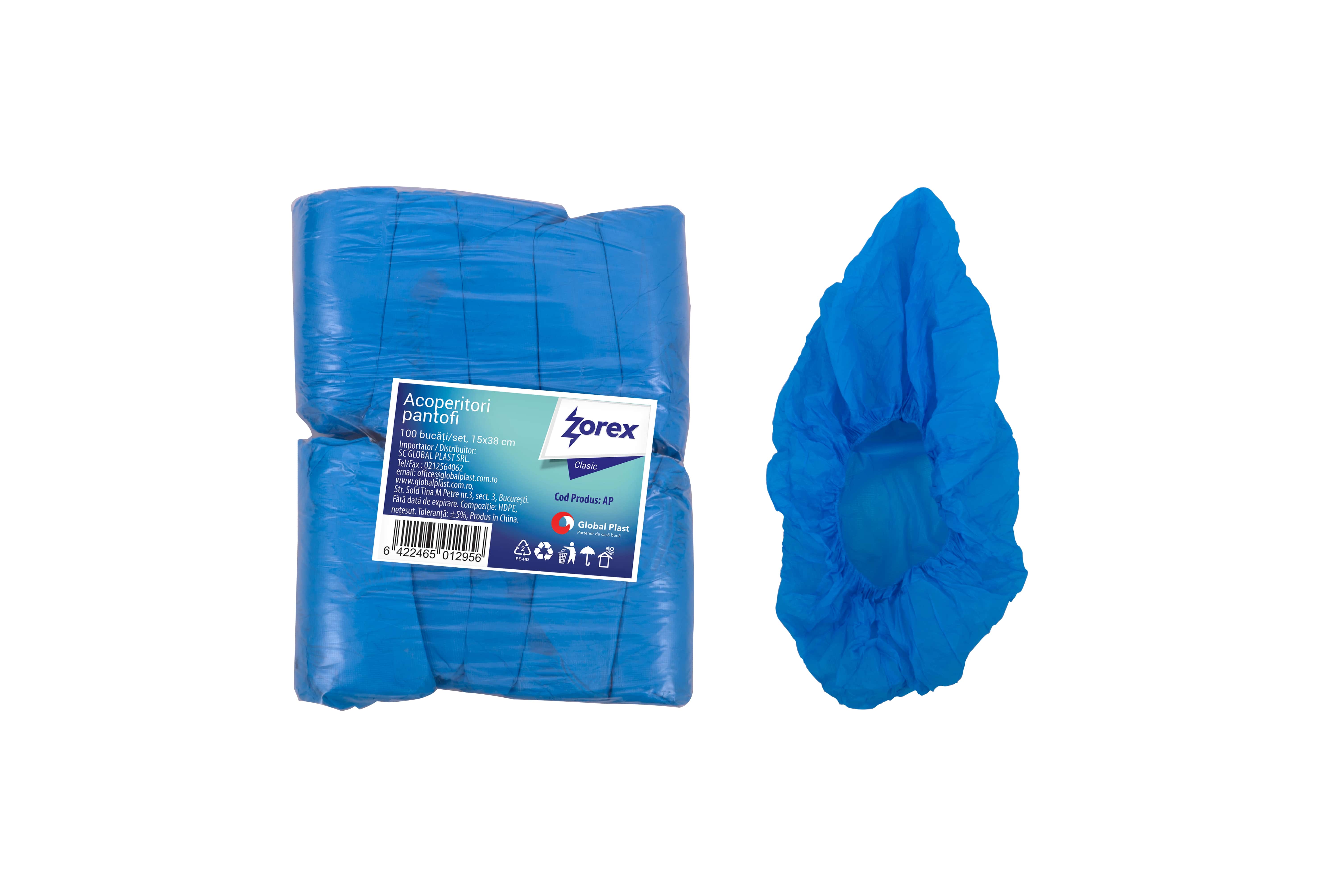 Začitne prevleke za čevlje za enkratno uporabo 100/1 modre Zorex