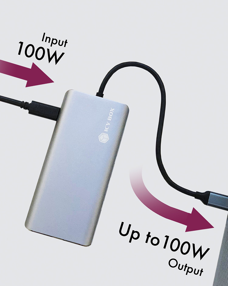 Docking station ICY BOX IB-DK4070-C PD USB-C 3xUSB3.0 USB2.0 2xHDMI VGA SD/micro