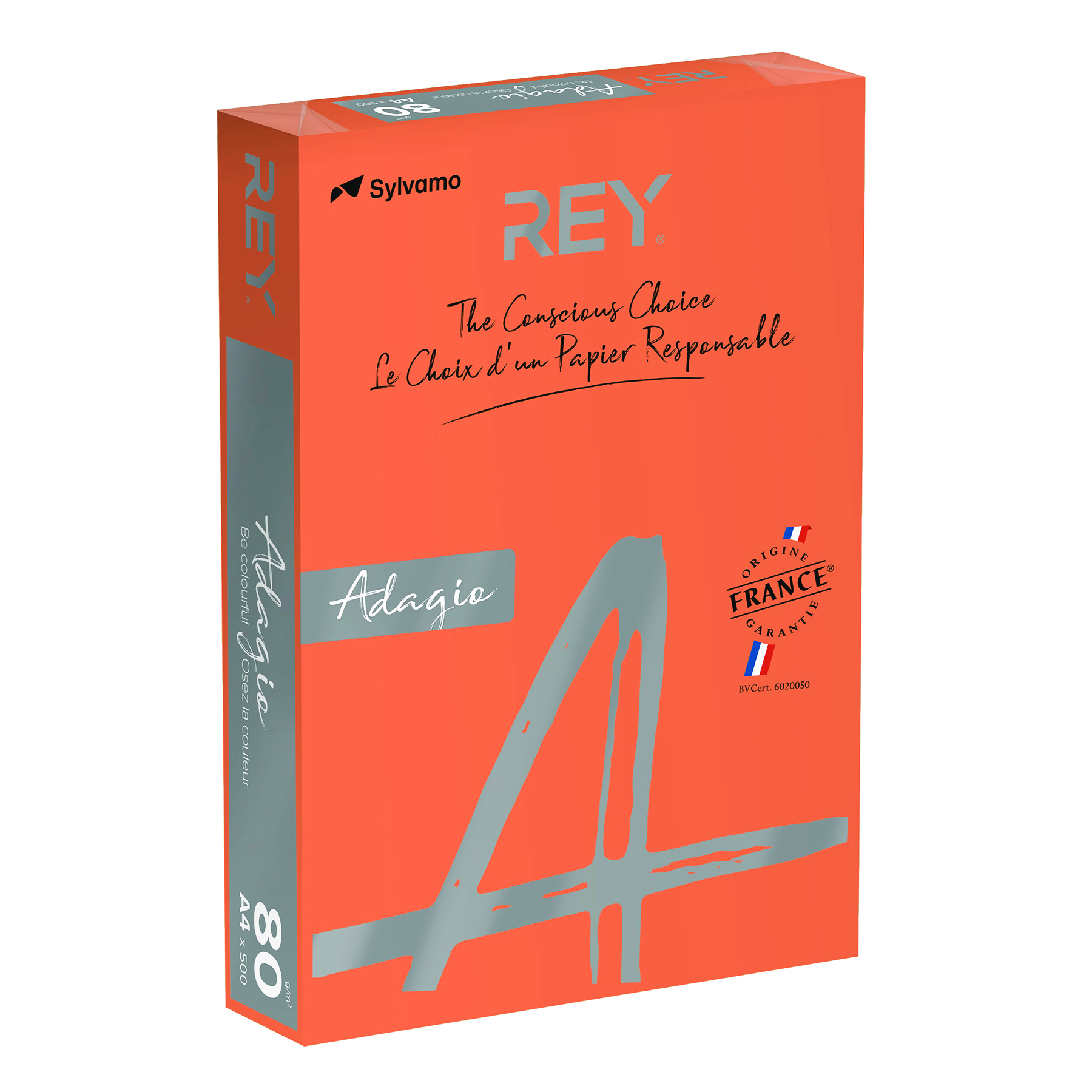 Papir fotokopirni color  A4  80gr Rey Adagio intensive oranžen 21 500/1