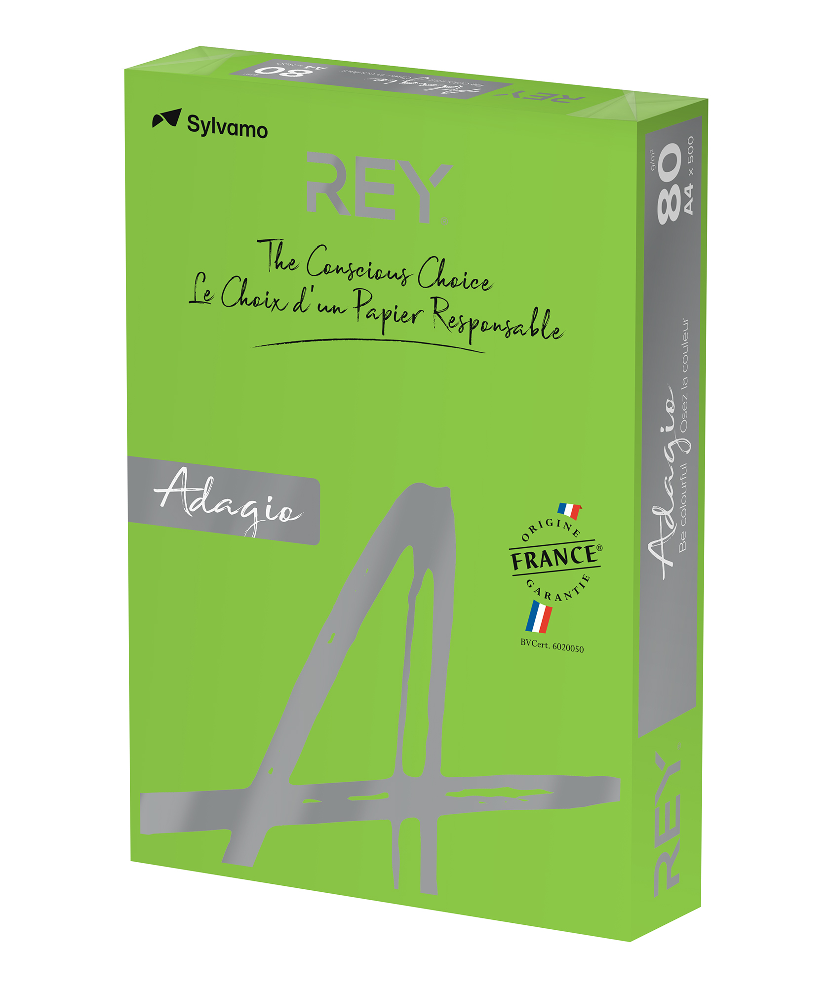 Papir fotokopirni color  A4  80gr Rey Adagio intensive zelen 52 500/1