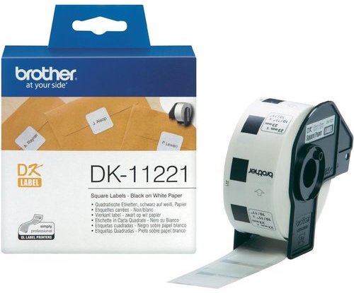 Brother DK11221 Kvadratne nalepke 23mm x 23mm (1000 kos)