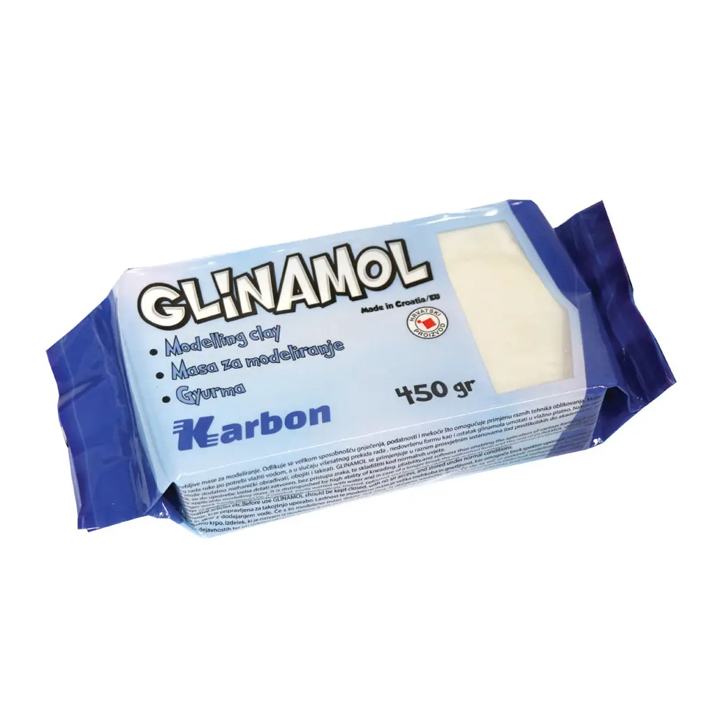 Modelirna masa 450gr Eurokarbon bela-2