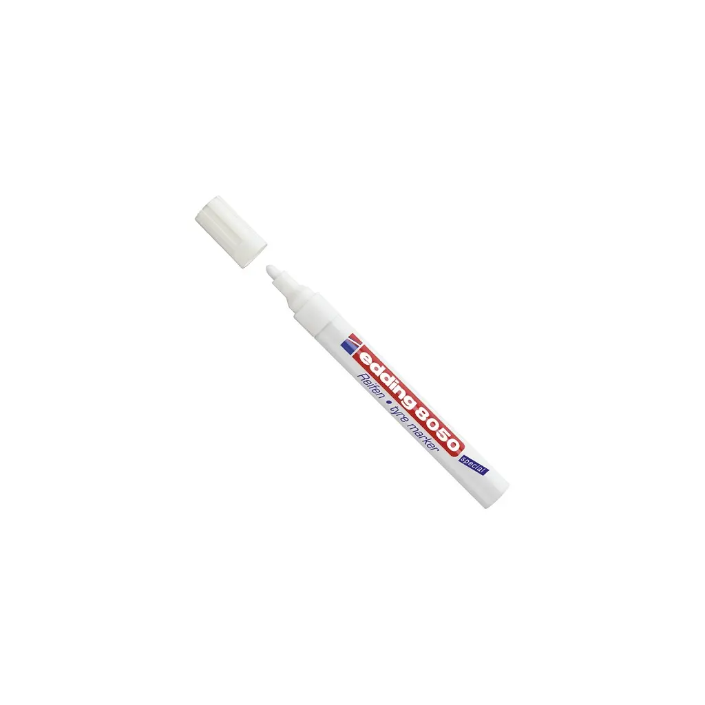 Marker za gumo 2-4mm permanentni Edding 8050 okrogla konica bel-0