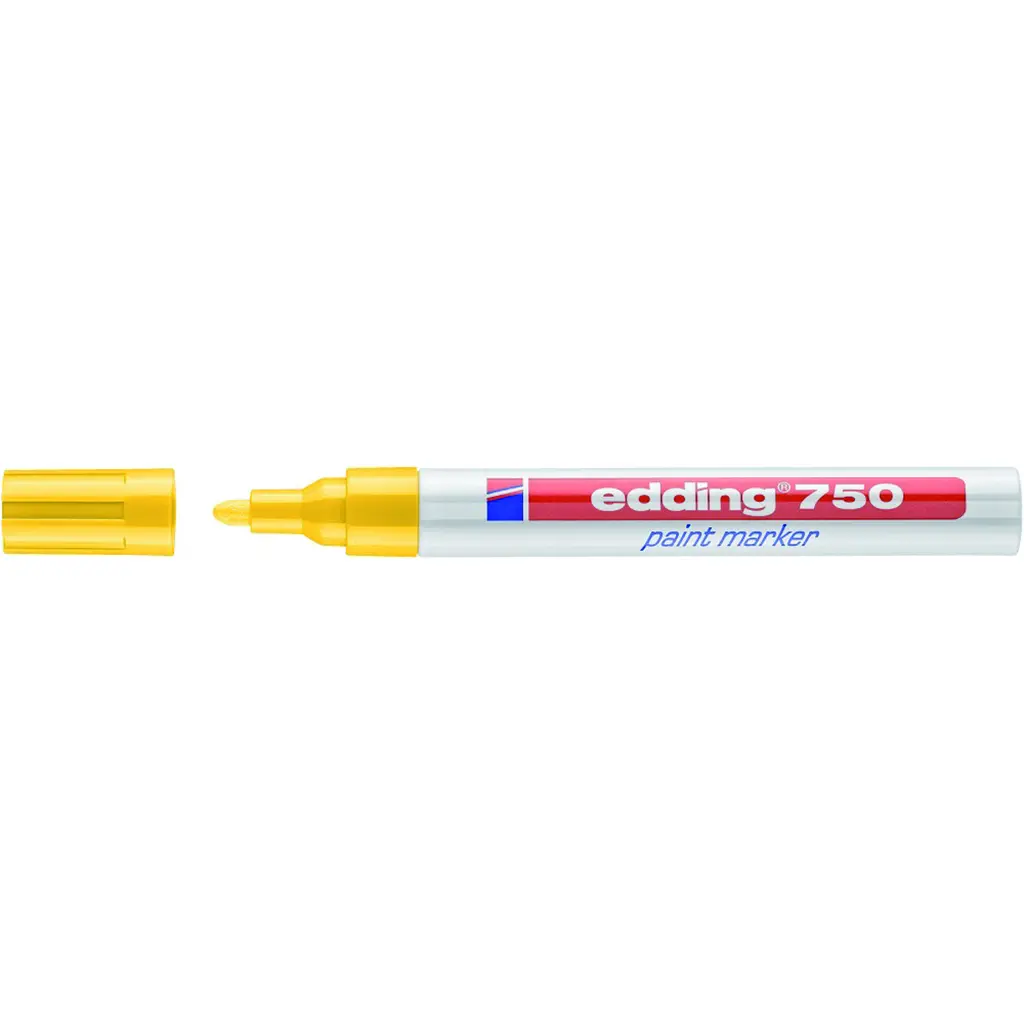 Marker permanentni lakirni 2-4mm Edding 750 okrogla konica rumen-2