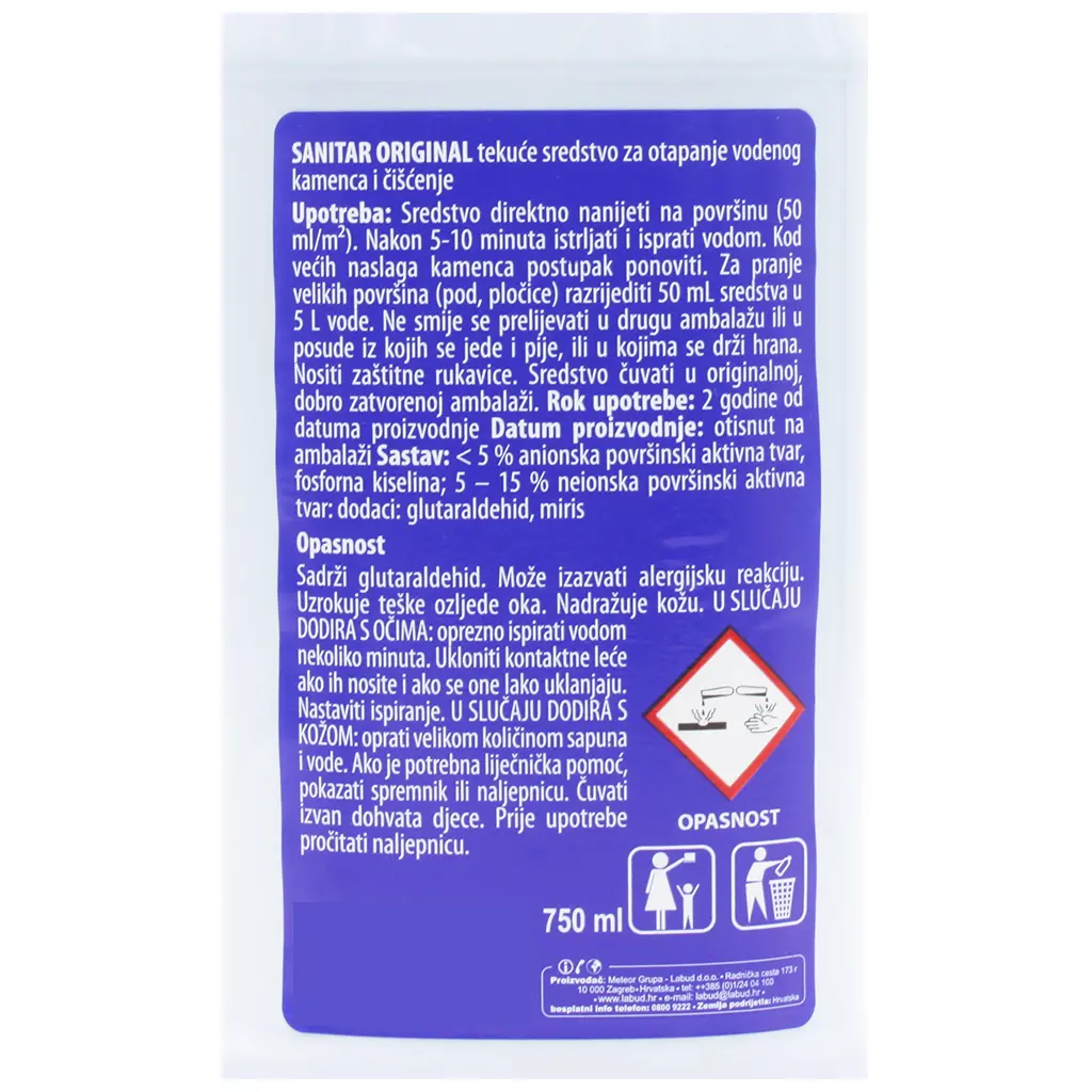 Sredstvo za čiščenje kopalnice in wc-a univerzalno 750ml Sanitar-1