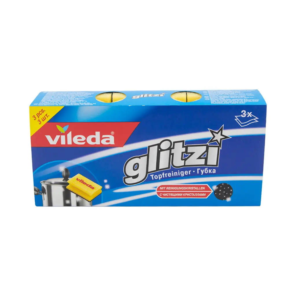 Gobica za pomivanje posode 9x7x4cm Vileda Glitzi crystal 3/1-0