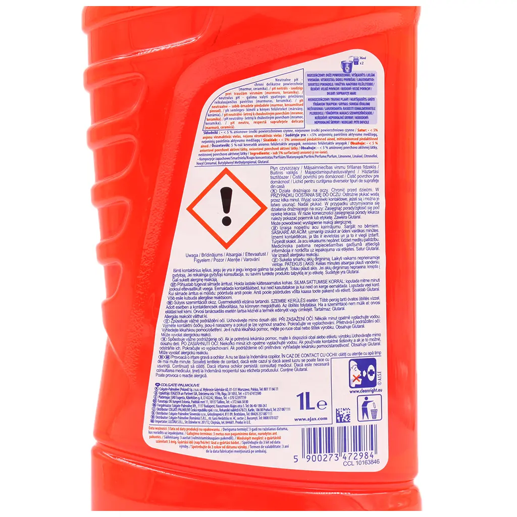 Sredstvo za čiščenje taluniverzalno 1000ml Ajax Red flowers rdeče-0