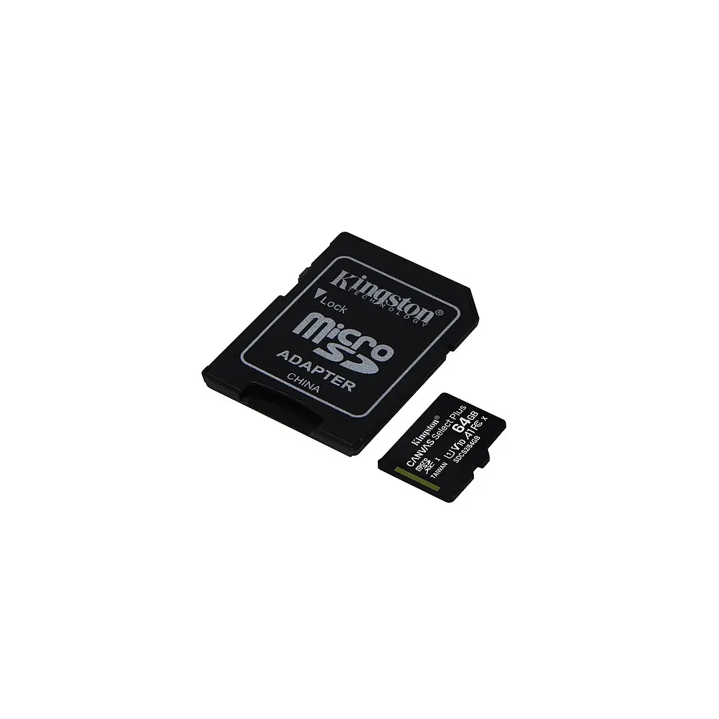 Spominska kartica Micro Secure Digital  64GB KINGSTON Class10 Canvas Select+ Ad-0