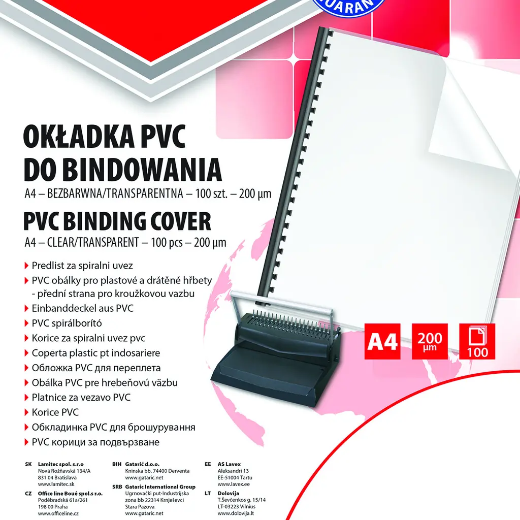 Platnice za spiralno vezavo PVC A4 200mic 100/1 prozorne-0