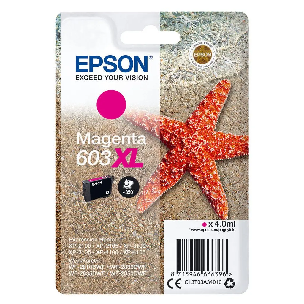 Črnilo EPSON T03A34 603XL Magenta original-0