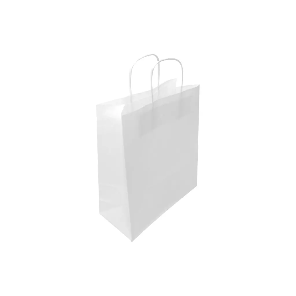 Vrečka papirnata MIDI 260x350x120mm bela-0