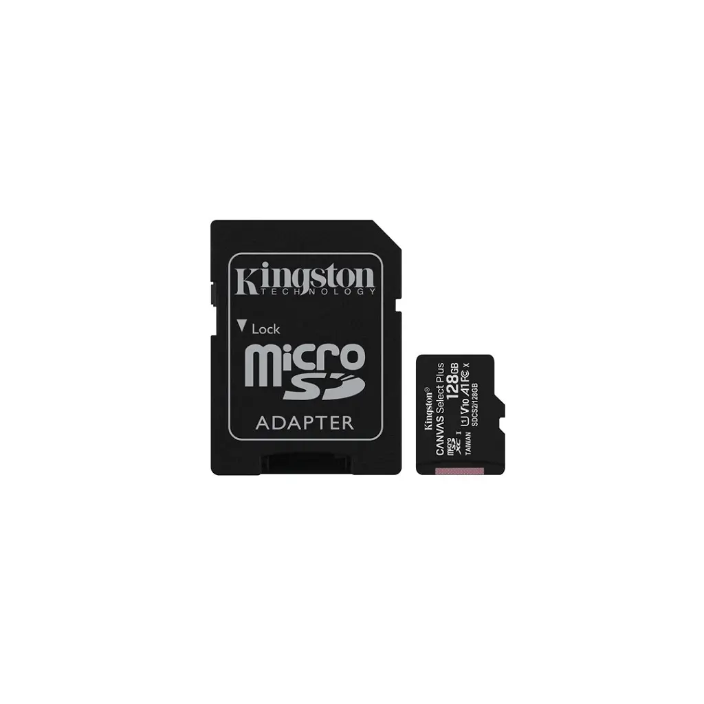 Spominska kartica Micro Secure Digital 128GB KINGSTON Class10 UHS-I + Adapter-0