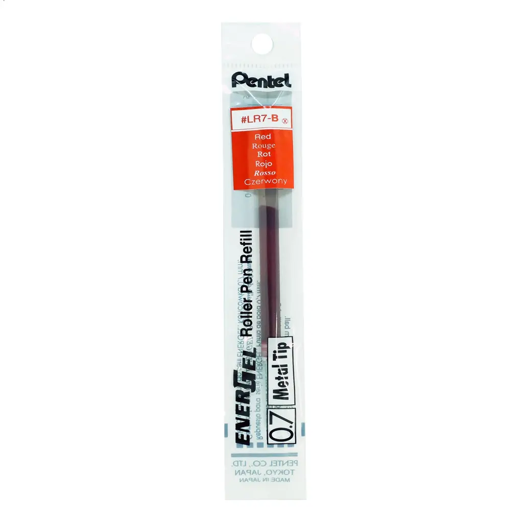 Vložek za roler 0,7mm Pentel Energel LR7 rdeč-0