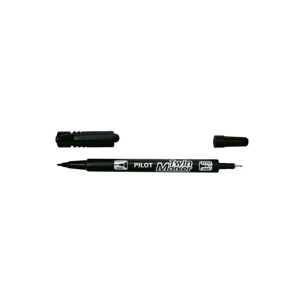 Marker permanentni dvostranski Pilot SCA-TM-BG Twin Begreen 0,4-0,5mm črn-0