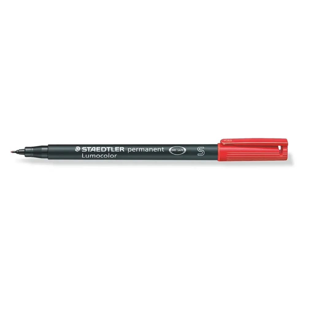 Marker permanentni 0,4mm CD/DVD Staedtler Lumocolor 313 rdeč-0