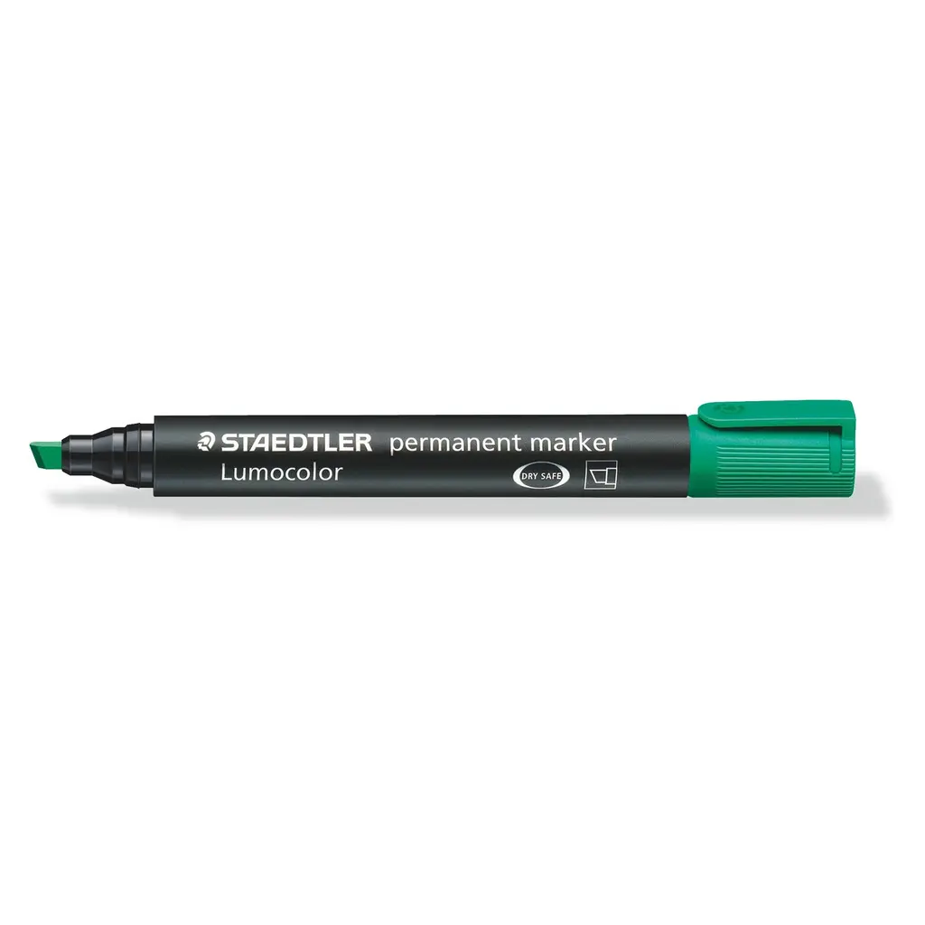 Marker permanentni 2-5mm Staedtler Lumocolor 350 prirezana konica zelen-0