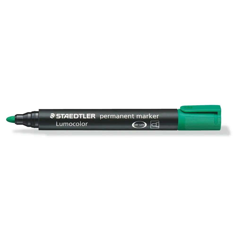 Marker permanentni 2mm Staedtler Lumocolor 352 okrogla konica zelen-0