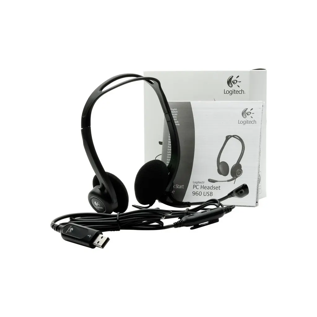 Slušalke z mikrofonom LOGITECH PC 960 Stereo Headset USB-0