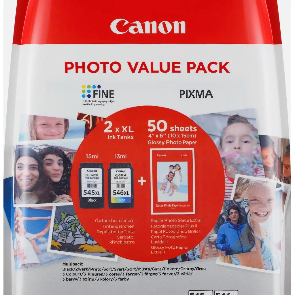 Črnilo CANON PG-545XL + CL-546XL Multipack Photo(50 sheets) original-0