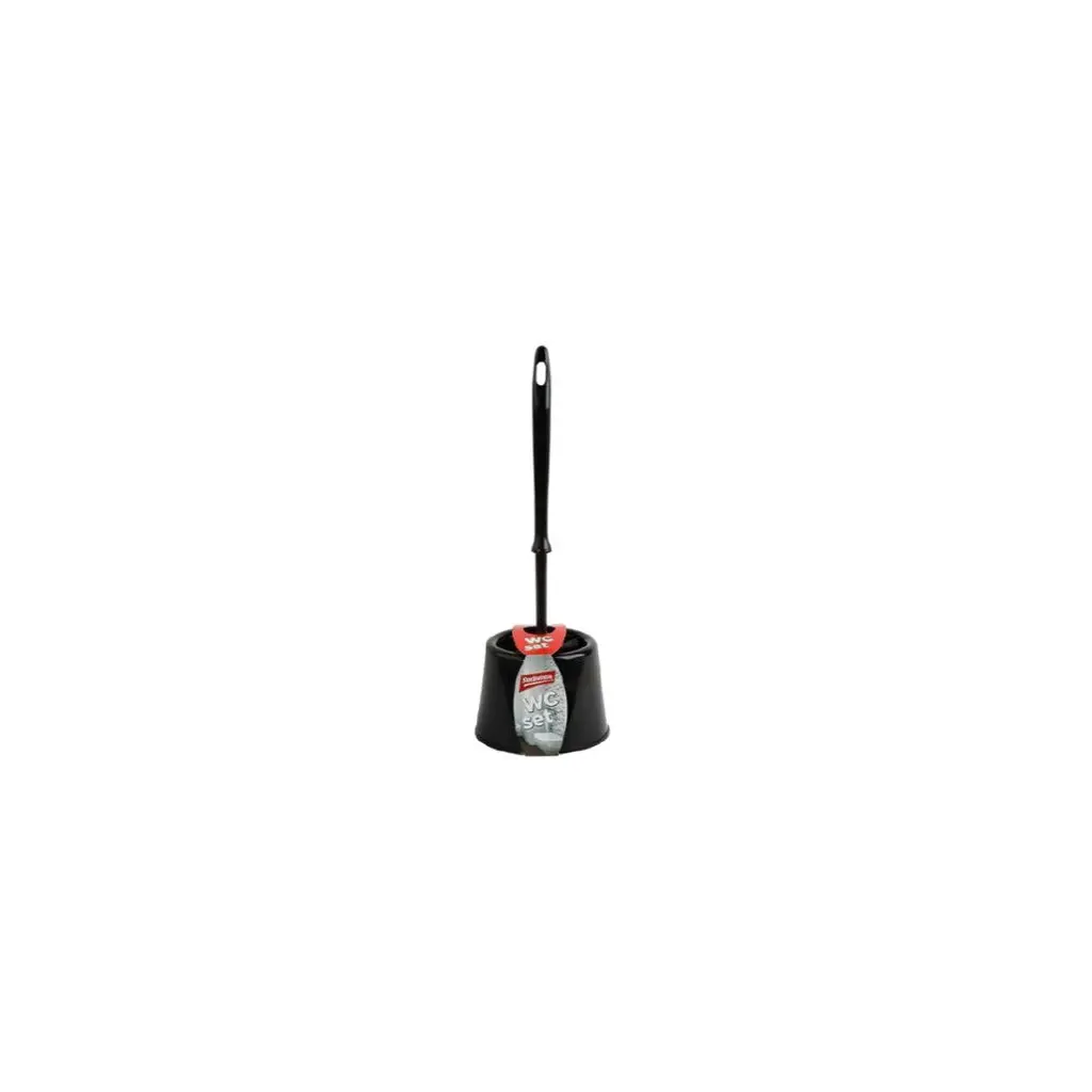 Ščetka za wc komplet PVC črn standard-0