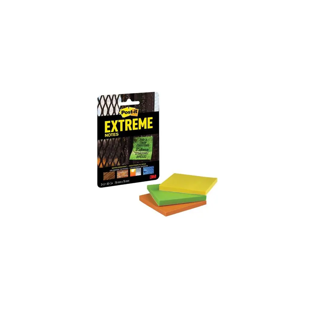 Lističi samolepilni EXTREME 76x76mm 3x45 listov 3M Post-it-1