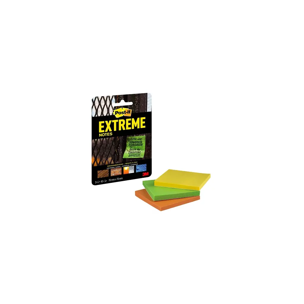 Lističi samolepilni EXTREME 76x76mm 3x45 listov 3M Post-it-2