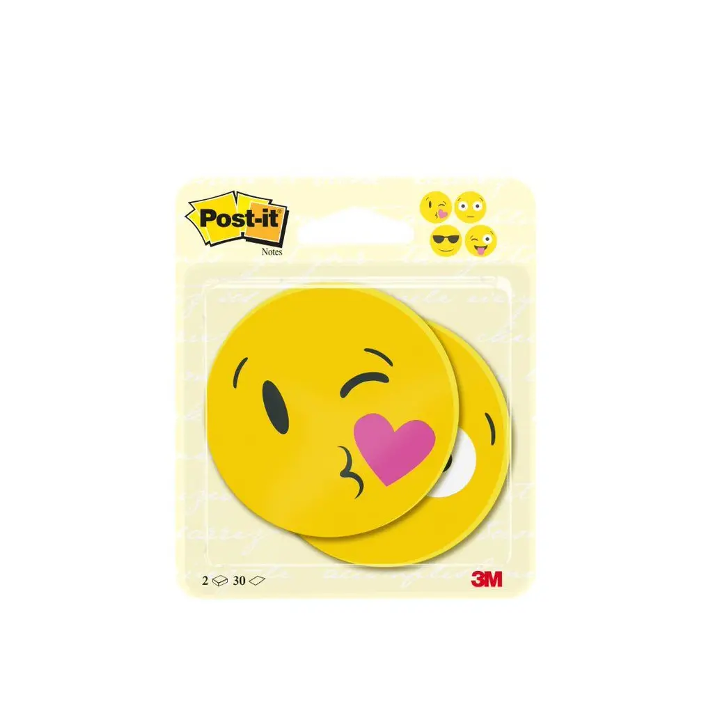 Lističi samolepilni Die Cut shape Face 70x70mm 2x30 listov 3M Post-it-0