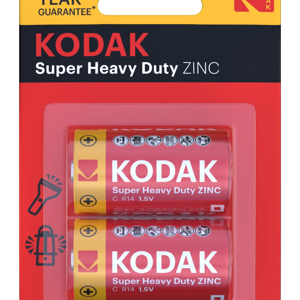 Baterija Kodak Super Heavy Duty Zink C 2/1-0