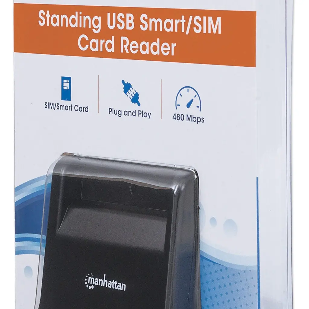 Bralnik kartic MANHATTAN Upright za Smart kartice - USB, black-5