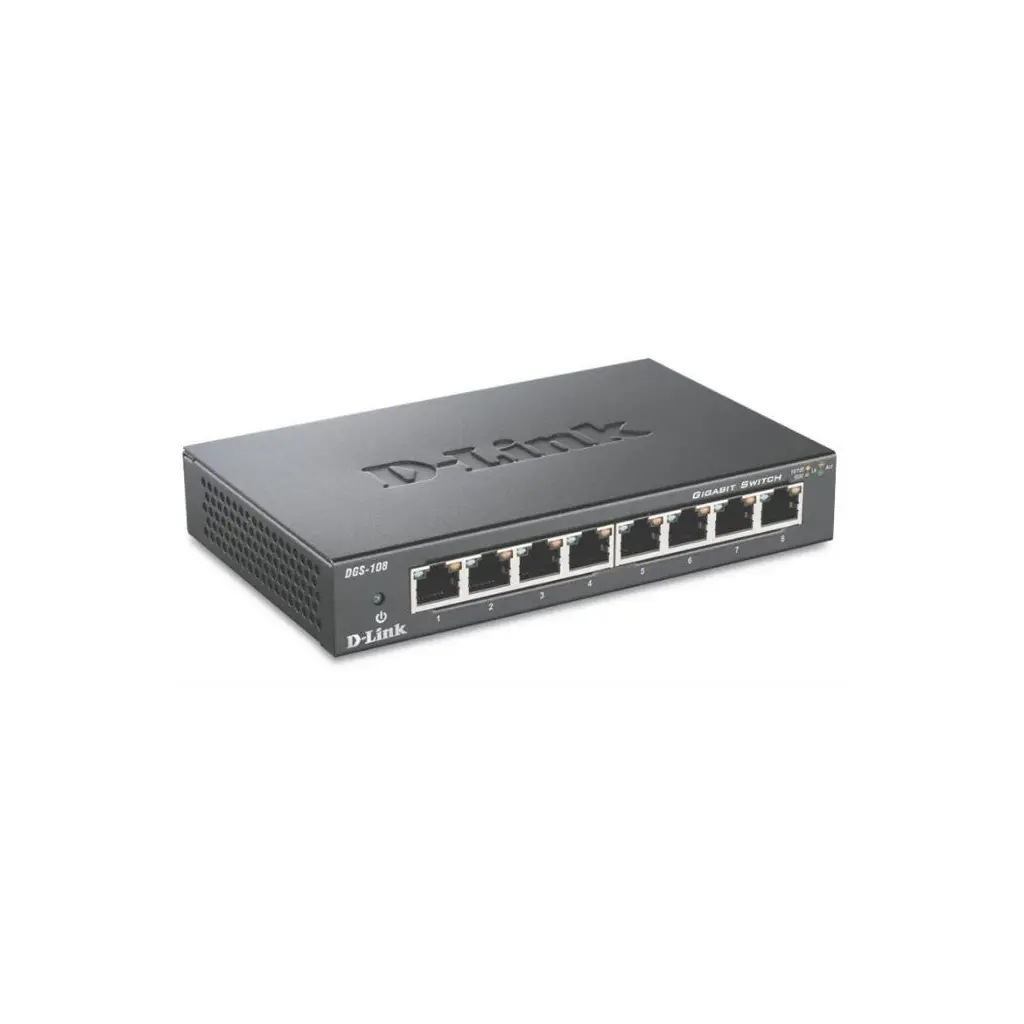 Omrežno stikalo 10/100/1000Mbps  8 portni D-LINK DGS-108/E metal case-1