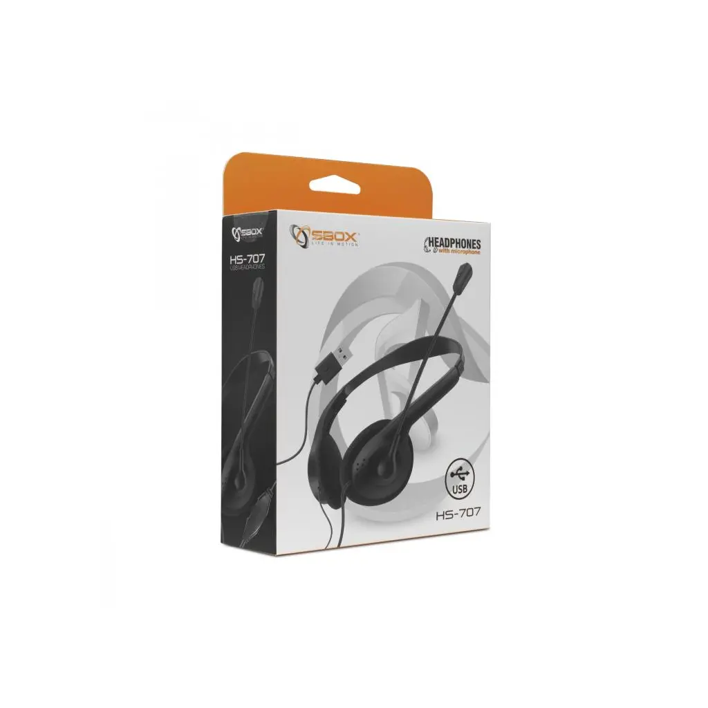 Slušalke z mikrofonom SBOX HS-707 naglavne - USB-0