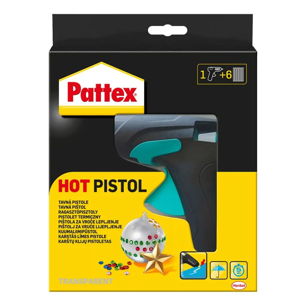 Lepilna pištola + 6 kartuš Pattex Henkel-0