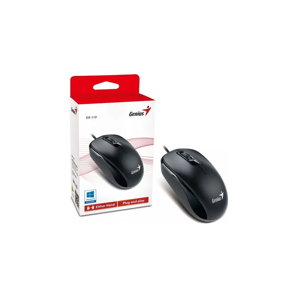 Miška GENIUS DX-110 Optical Mouse Black USB-2