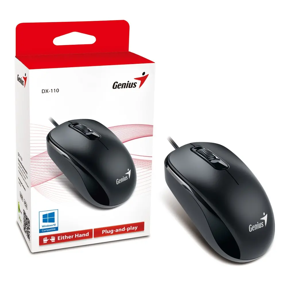 Miška GENIUS DX-110 Optical Mouse Black USB-3