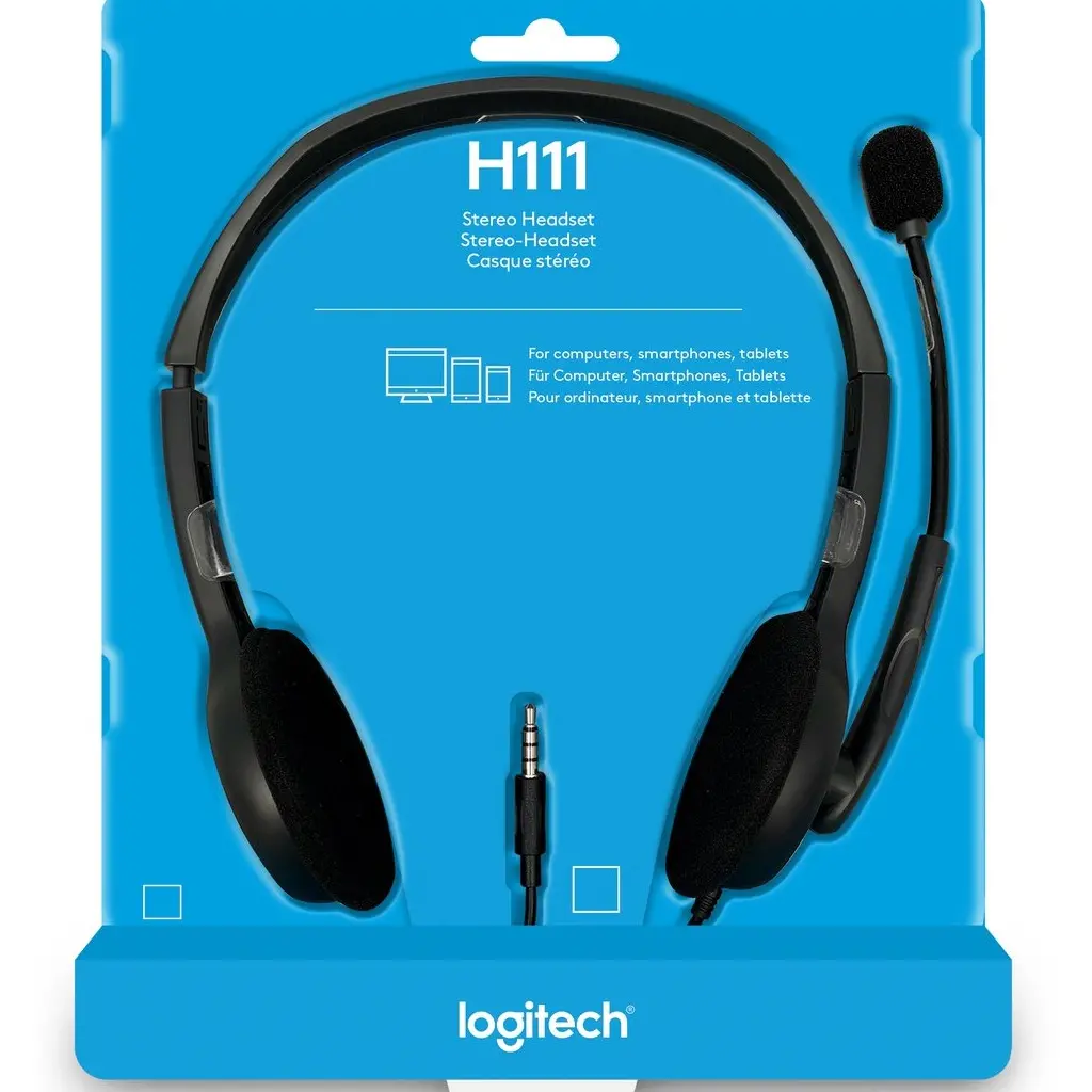 Slušalke z mikrofonom LOGITECH H111 1 x 3.5mm combo-1