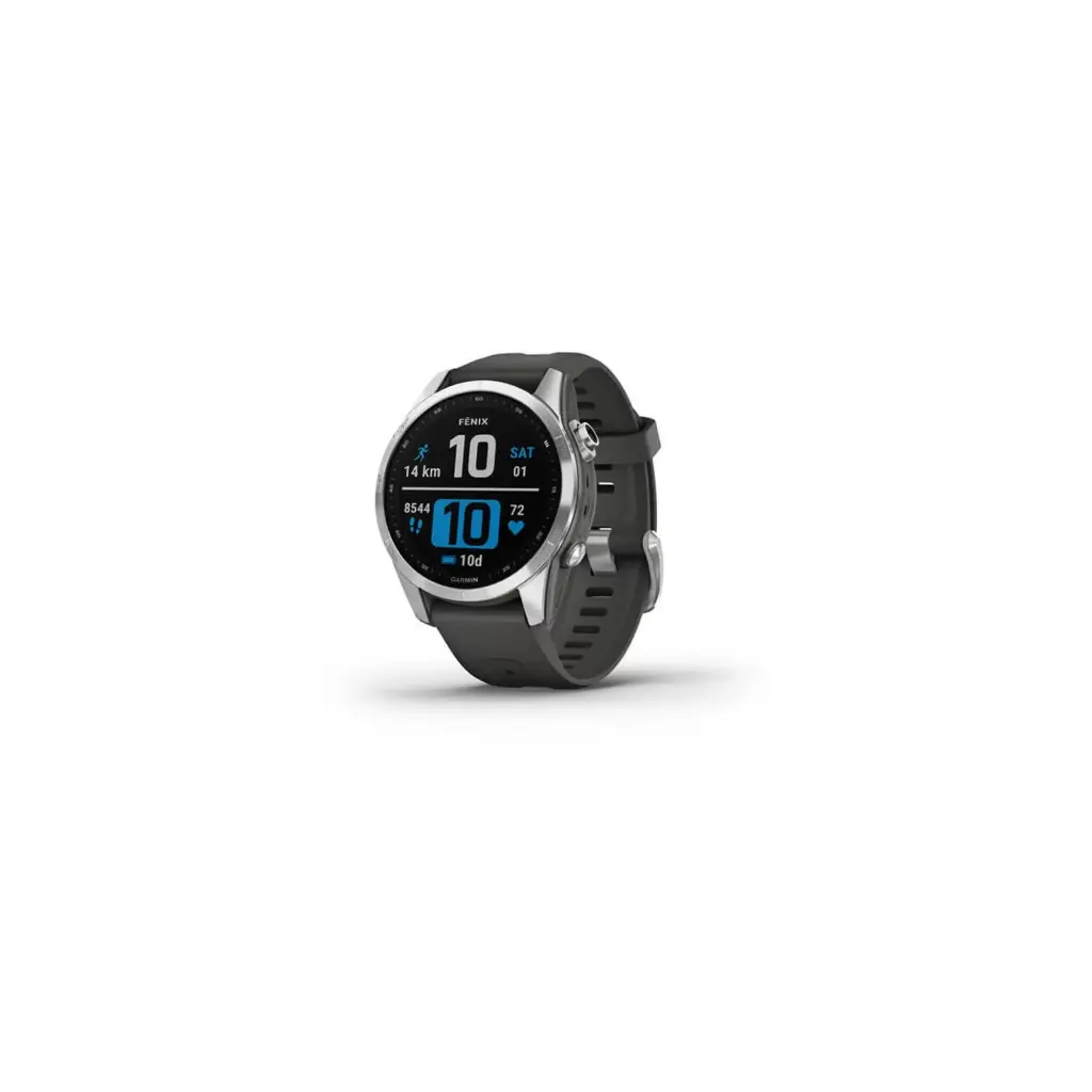 Pametna ura GARMIN Fenix 7S Srebrna z grafitno sivim pasom-1