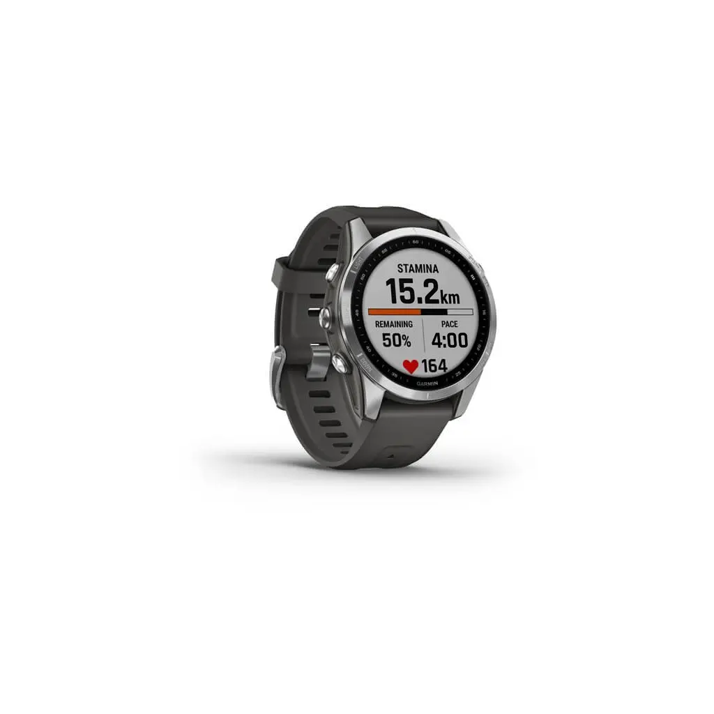 Pametna ura GARMIN Fenix 7S Srebrna z grafitno sivim pasom-3