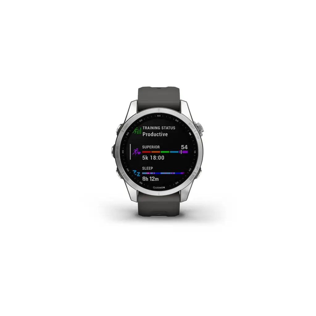 Pametna ura GARMIN Fenix 7S Srebrna z grafitno sivim pasom-2