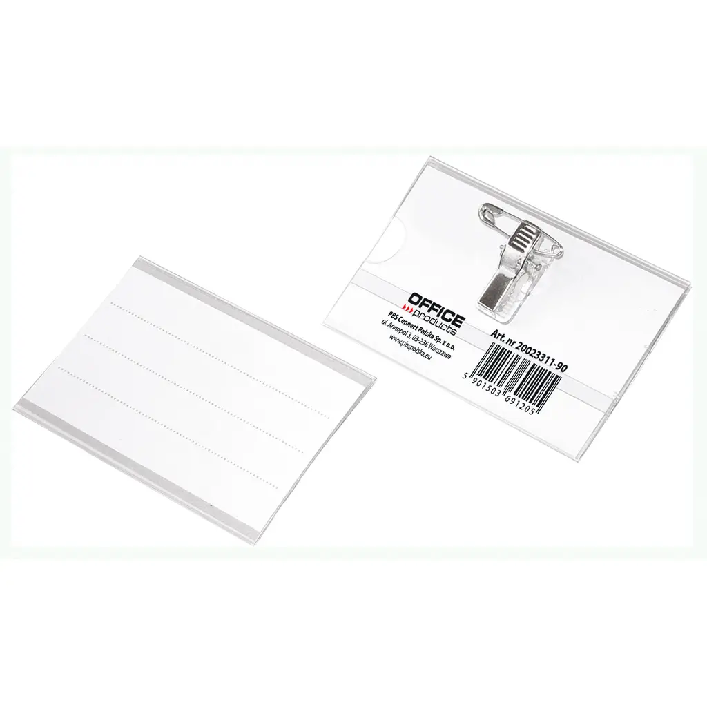 Etui za ID kartice  90x57mm s kljukico in varnostnim zatičem Office products-0
