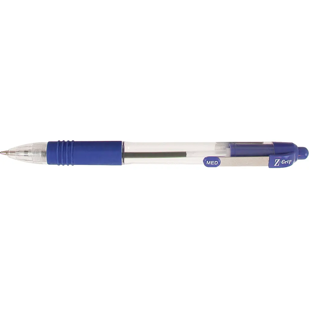 Kemični svinčnik Zebra Z-Grip  1,0 moder izpis-0