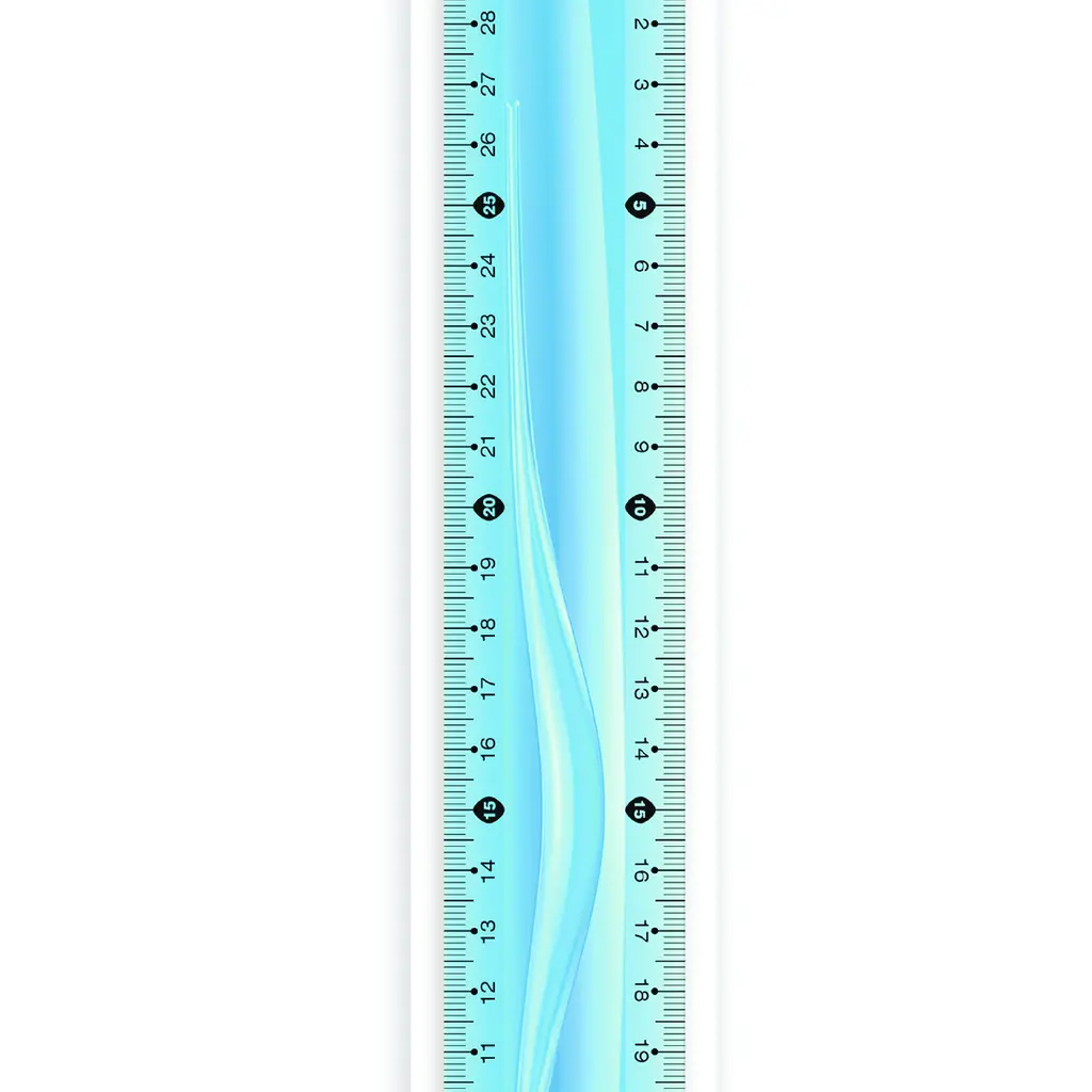 Ravnilo PVC 30cm fleksibilno Keyroad mix 3 barve-0