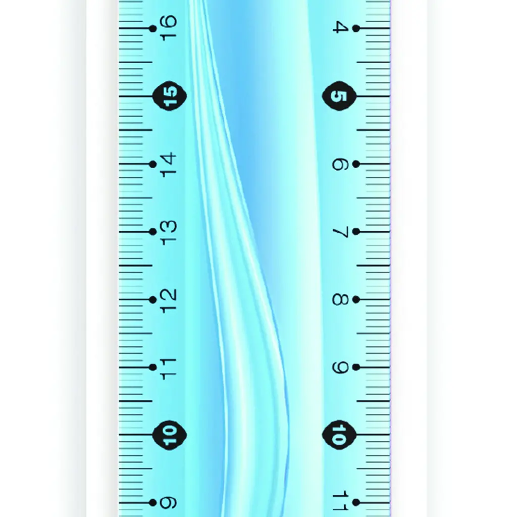 Ravnilo PVC 20cm fleksibilno Keyroad mix 3 barve-0