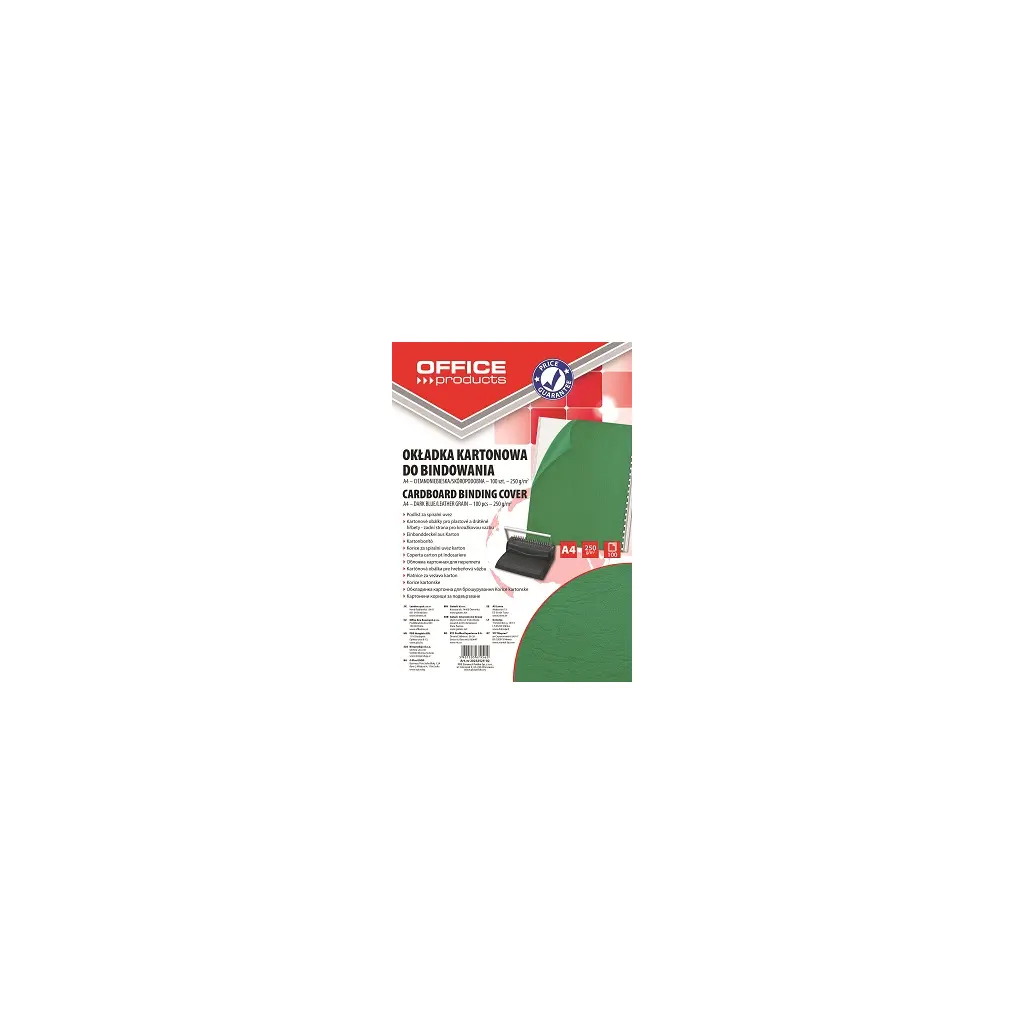 Platnice za spiralno vezavo reliefni karton A4 250gr 100/1 zelene-1