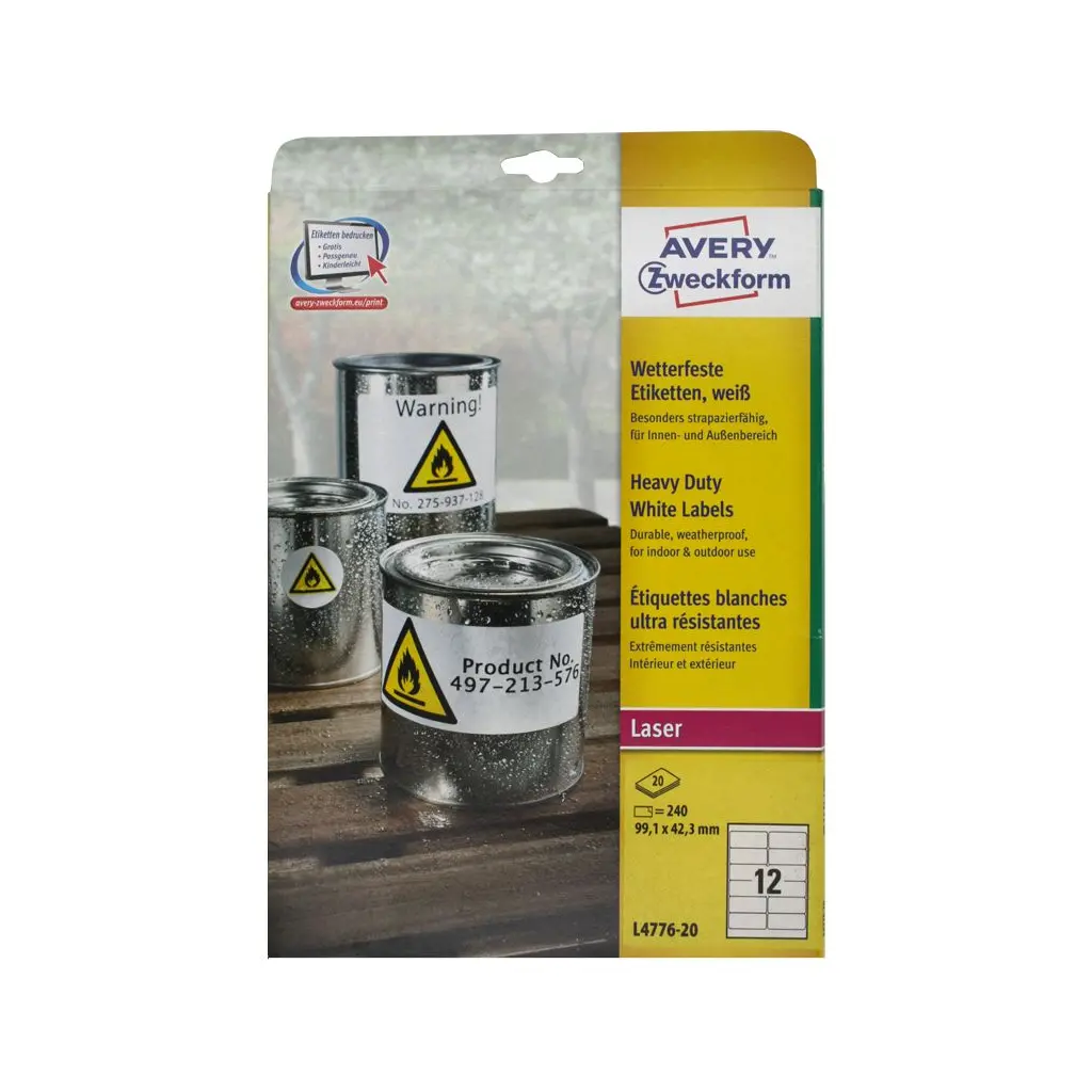 Etiketa laser/copy poliester  99,1x42,3 Zweckform L4776 20/1 vodoodporna-1