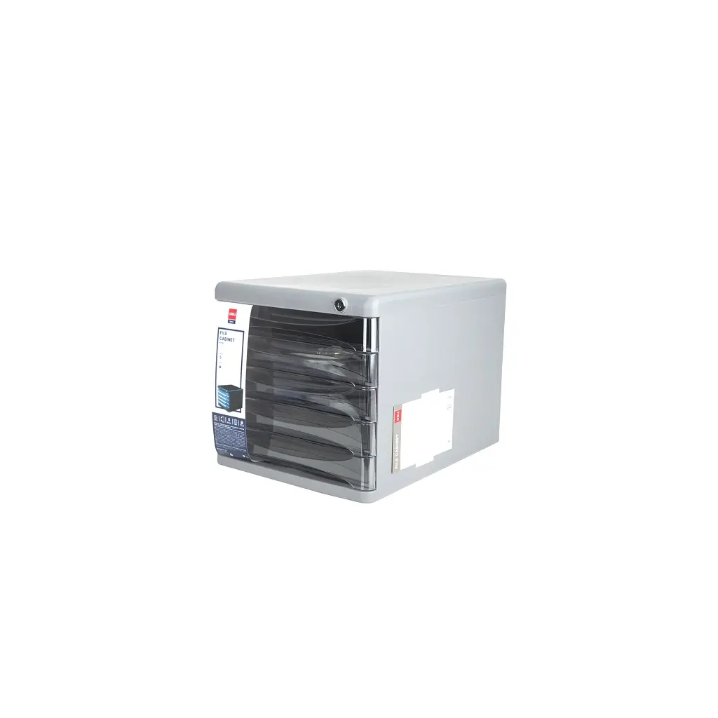 Škatla s predali PVC  5 predalov s ključem 361x271x260mm Deli 9795 siva-2