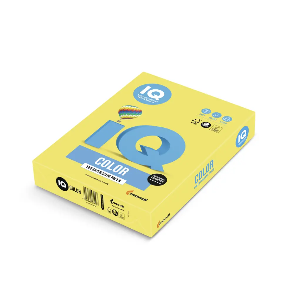 Papir fotokopirni color A3  80gr Mondi IQ intenziv CY39 500/1 canary yellow-0