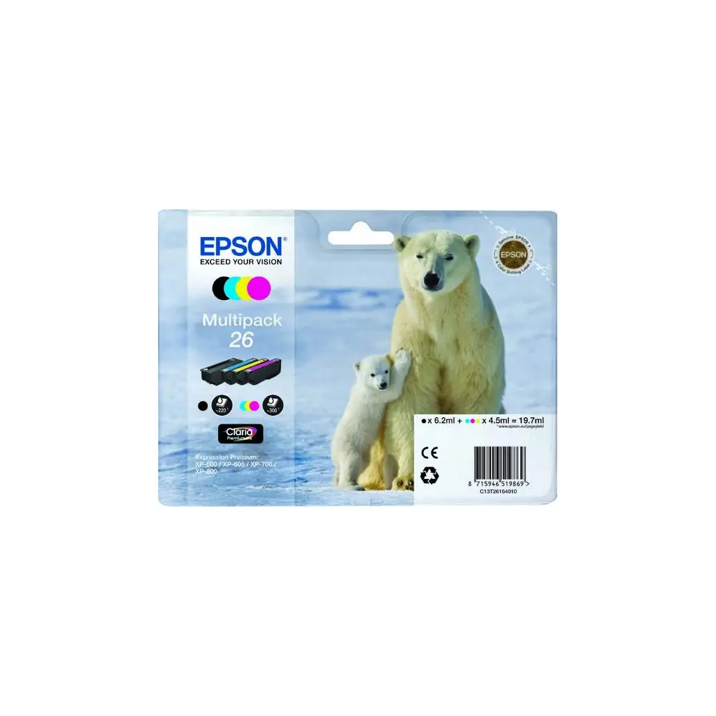 Črnilo EPSON T26164020 Multipack No.26 original-0